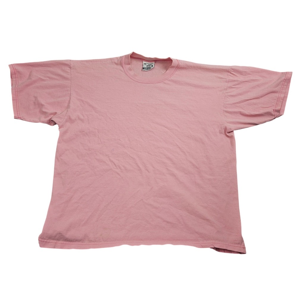 Vintage 90s Lee Sturdy Tees TShirt Large Pink Solid Heavyweight Blank Grunge